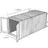 Container 20 Pieds Double Door