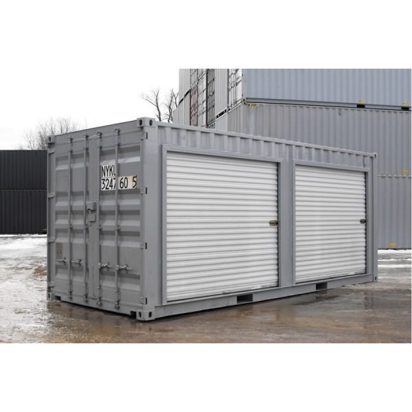 Conteneur de stockage 20 pieds avec portes roulantes